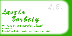 laszlo borbely business card