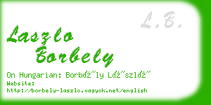 laszlo borbely business card